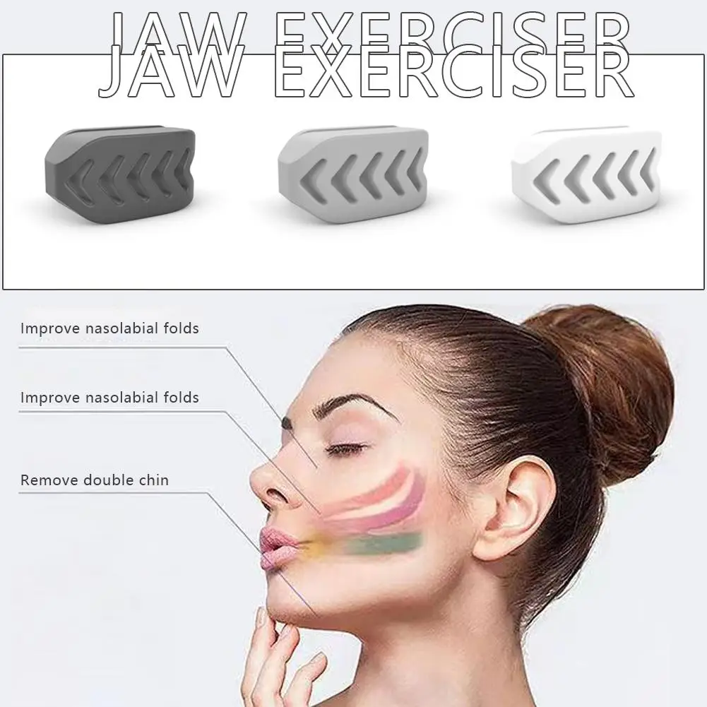 Jawline-Silicone Exerciser para Unisex, Perfeito Jawline, Atualizado Modelo, Jaw Trainer, Fortalecedor, 3 Níveis de Resistência