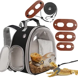 Guinea Pig Backpack Carrier Space Capsule Clear Bubble Window Small Animal Reptile Bearded Carrier Backpack for Outdoor Travel