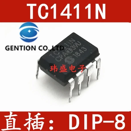 

10 шт. TC1411N TC1411NCPA DIP-8-1 высокоскоростной МОП-транзистор CMOS-буфер в наличии 100% новый и оригинальный