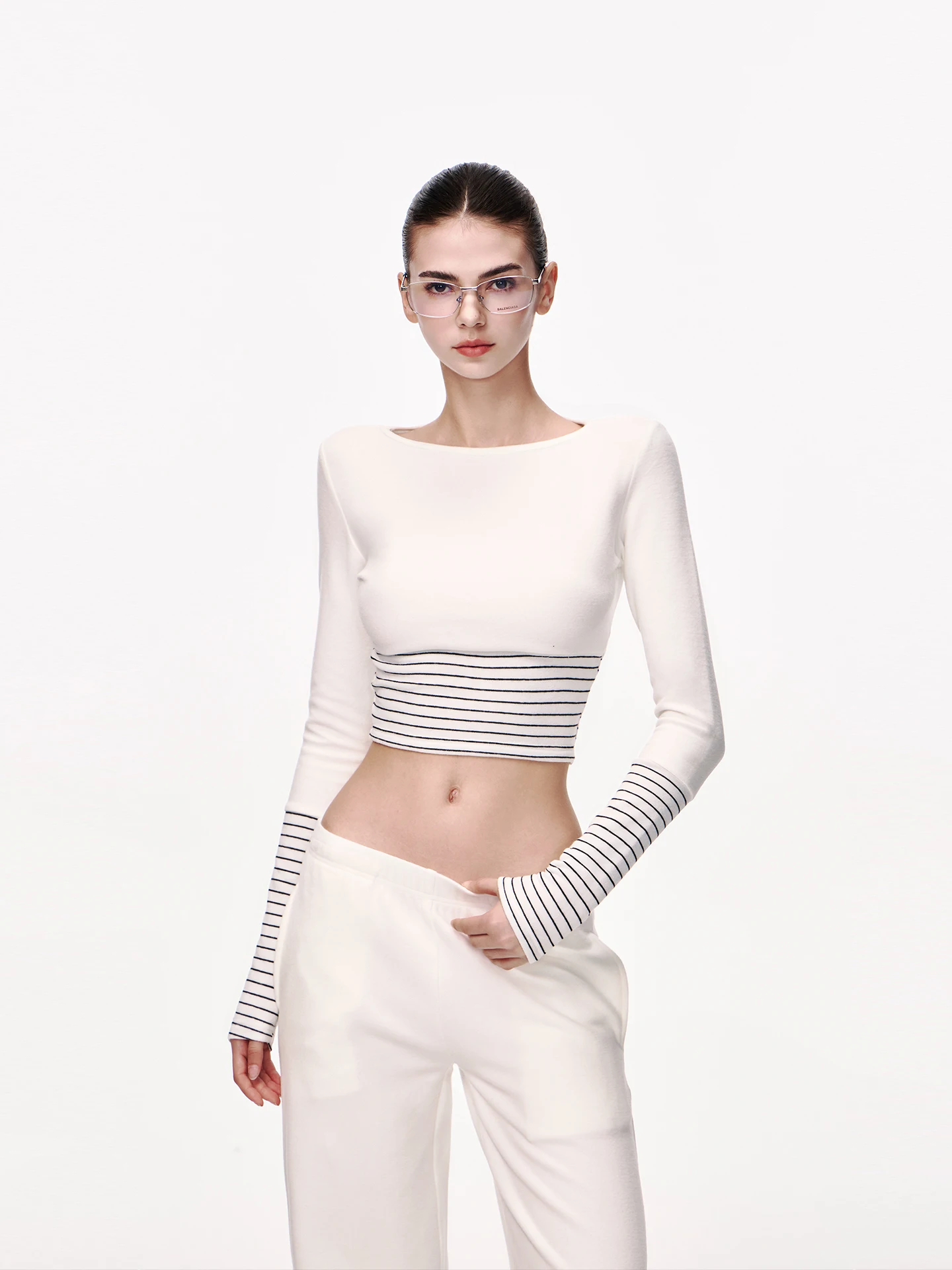 

Женская футболка JLAUNT белая с длинным рукавом, летний дизайн, базовый слой, в полоску, в американском стиле, модный облегающий топ из мягкого трикотажа