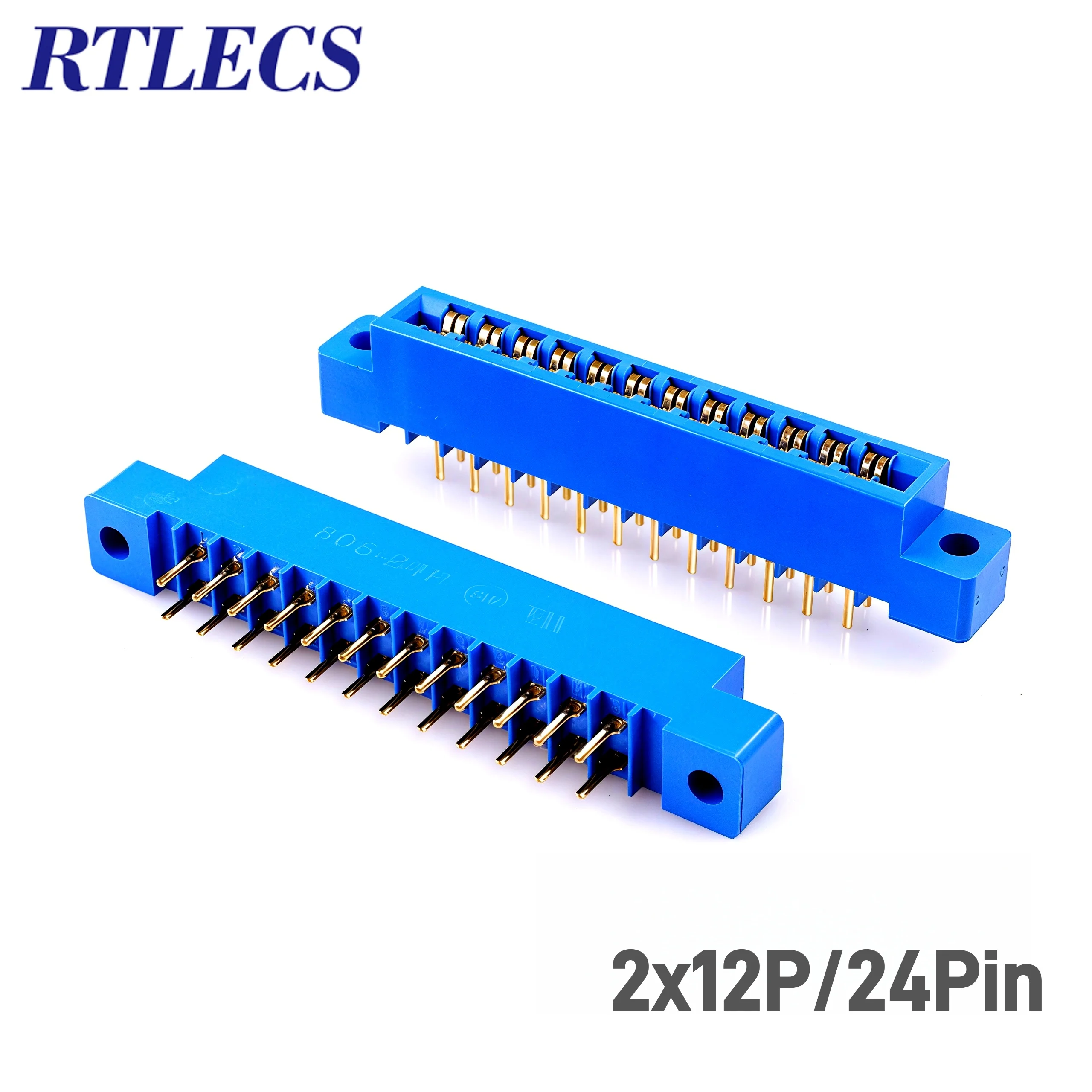 10pcs Flange 805 Card Edge Connector 3.96 mm Pitch 8 12 16 20 24 30 36 44 56 72 Pin PCB Gold Finger Slot Solder Board DIP