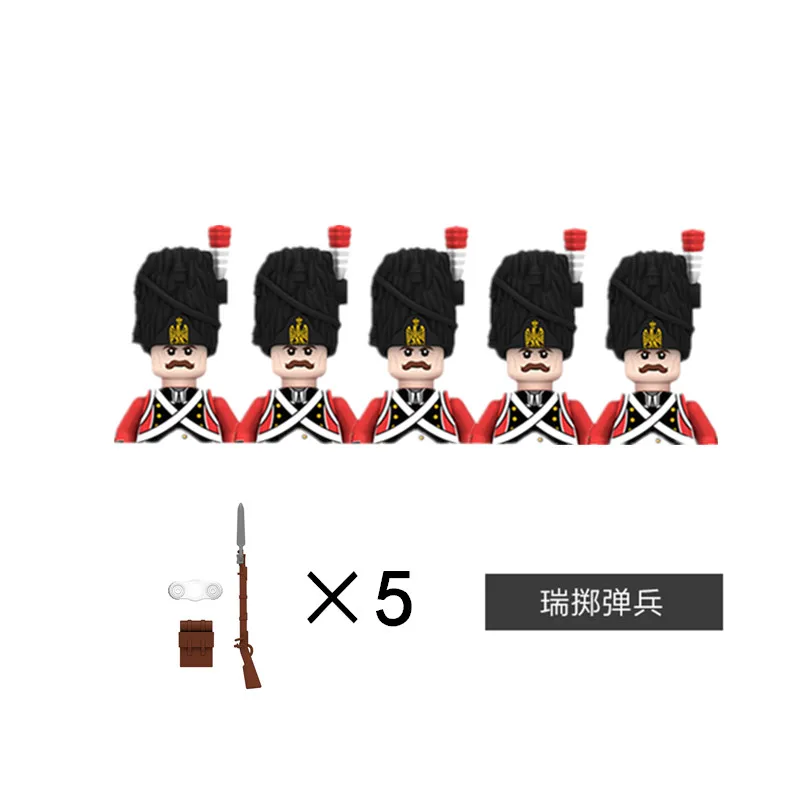 Military Medieval Napoleon War Series Building Blocks New Figures Soldier Knife Gun Weapons Accessories Moc Bricks Children Toys