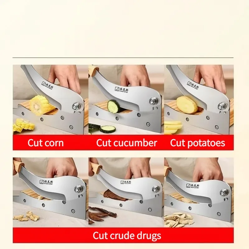 Medicine Slicer Manual Multipurpose Chopper Deer Antler Small Manual Slicer  Home&Commercial Bone/Pork Trotter/Corn/Herb Cutter