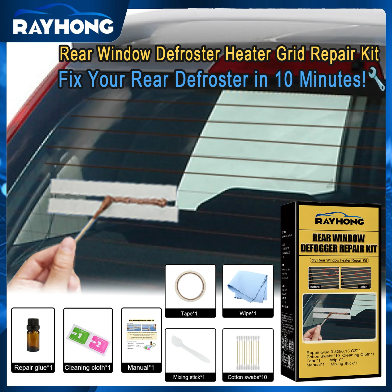 Rear Window Defroster Repair Kit Car Heater Grid Line Fix Tool for Broken Defogger Tab DIY Electrical Circuit Repair 3.8g