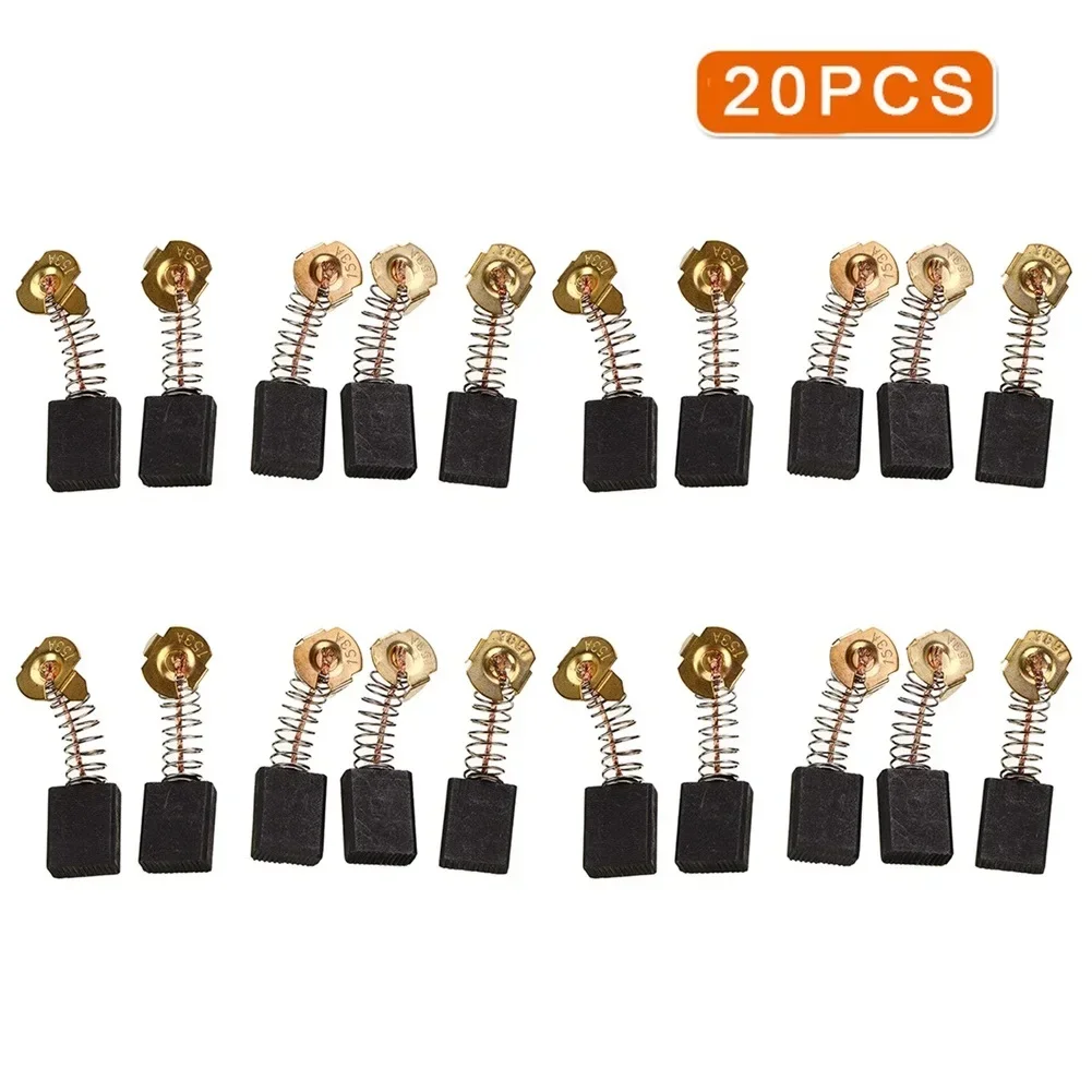 20 Pcs Carbon Brushes 6.5*13.5*18mm Electric Motor Replacement Parts For CB-153 CB153 Drop Saw Angle Grinder Accessories