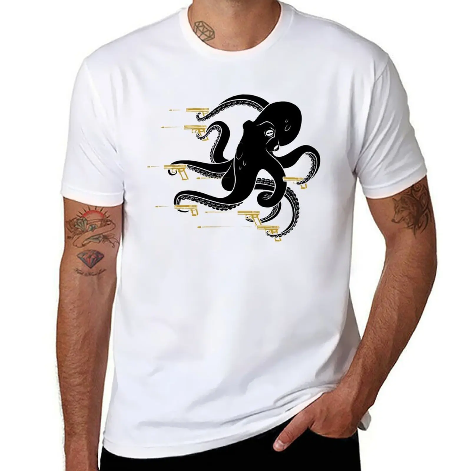 

Gloctopus Black & Gold T-Shirt t shirts for man pack white anime t shirts for man man t shirt graphic T-Shirt