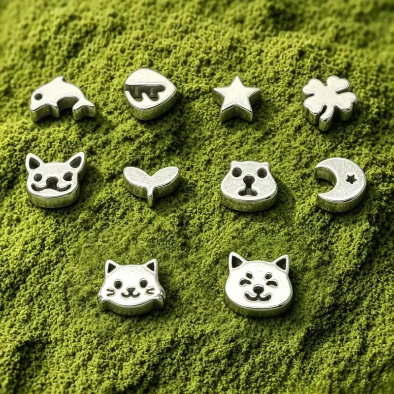 316 Stainless Steel 5mm Thick Matcha Sieve Bead Animal Star Moon Flower Tea Art Tool Portable Baking Tool Kitchen Utensils