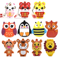 cartoon lion usb flash drive 4GB 8GB animal 16GB 32GB 64GB 128GB pen drive cute penguin memory sticklion Gift tiger U disk