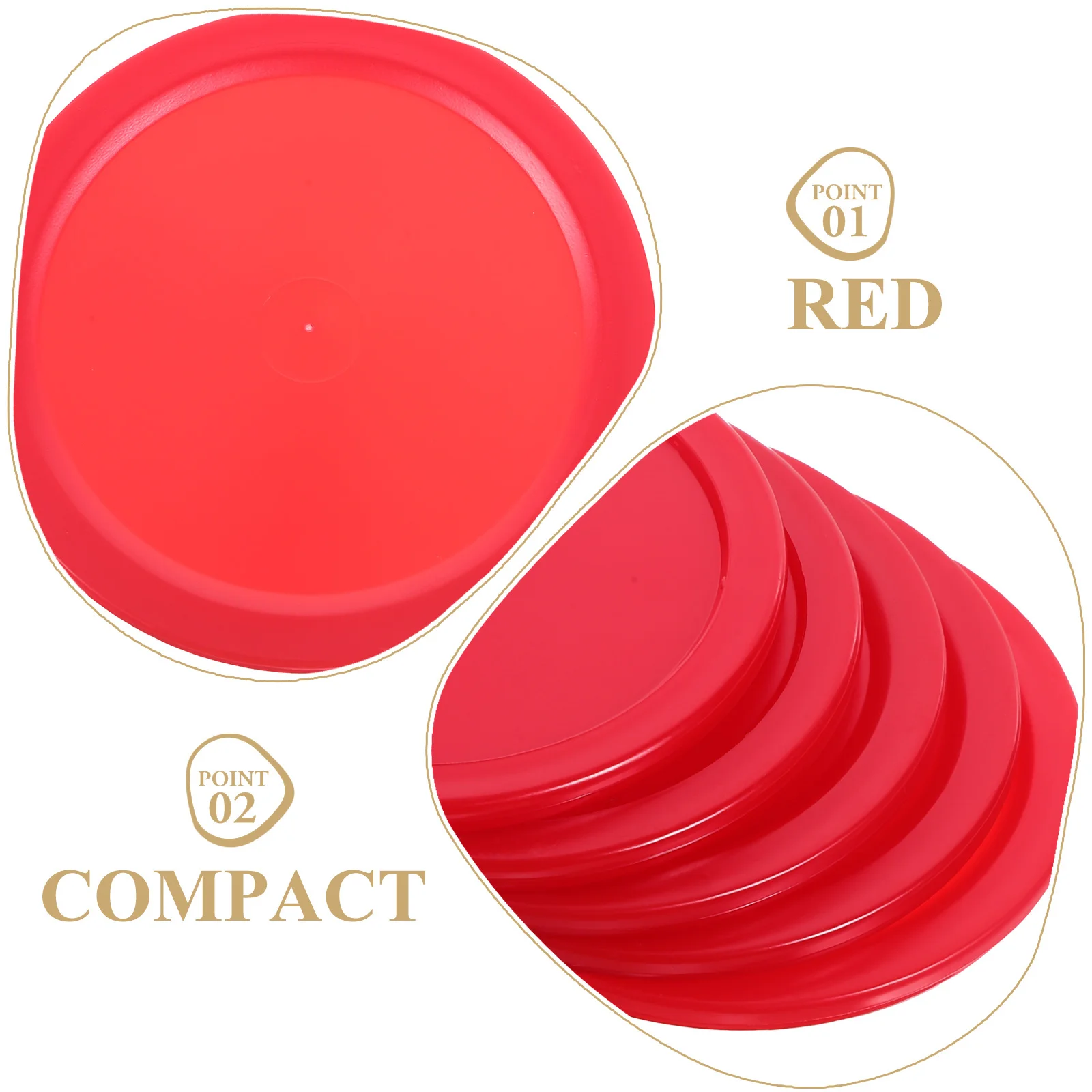 

5 Pcs Air Hockey Accessories Table Supplies Tabletop Replacement Parts Game Tables Red