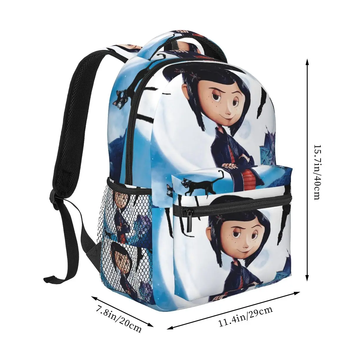 Coralines Halloween Cartoon Anime plecaki chłopcy dziewczęta Bookbag studenci torby szkolne Cartoon plecak na laptopa torba na ramię