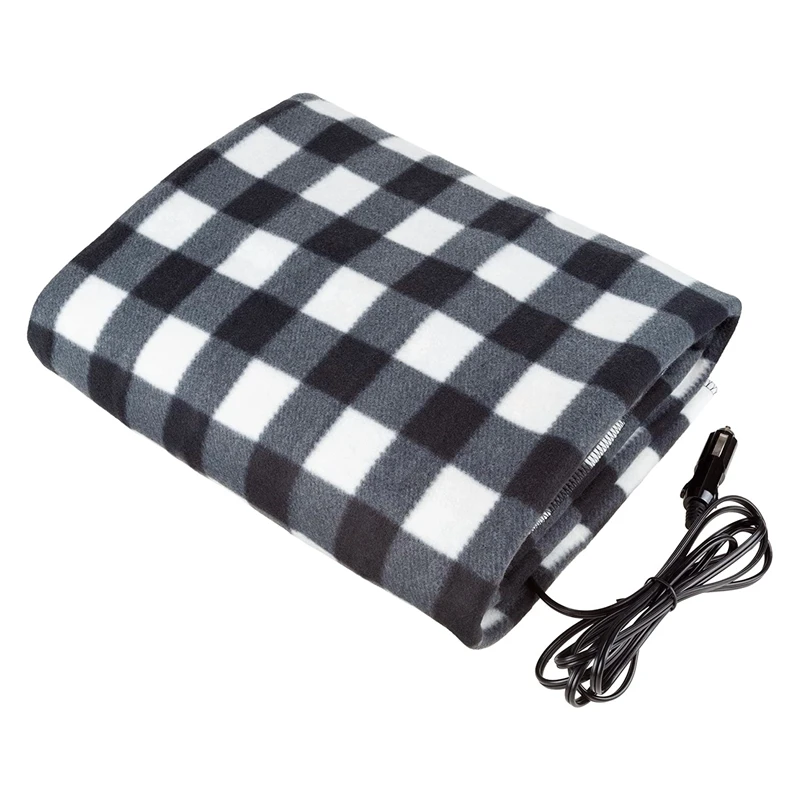 Electric Blankets DC12V Electric Car Heating Blanket Fleece Blanket For Winter Cold Weather Car Travel And Camping Use