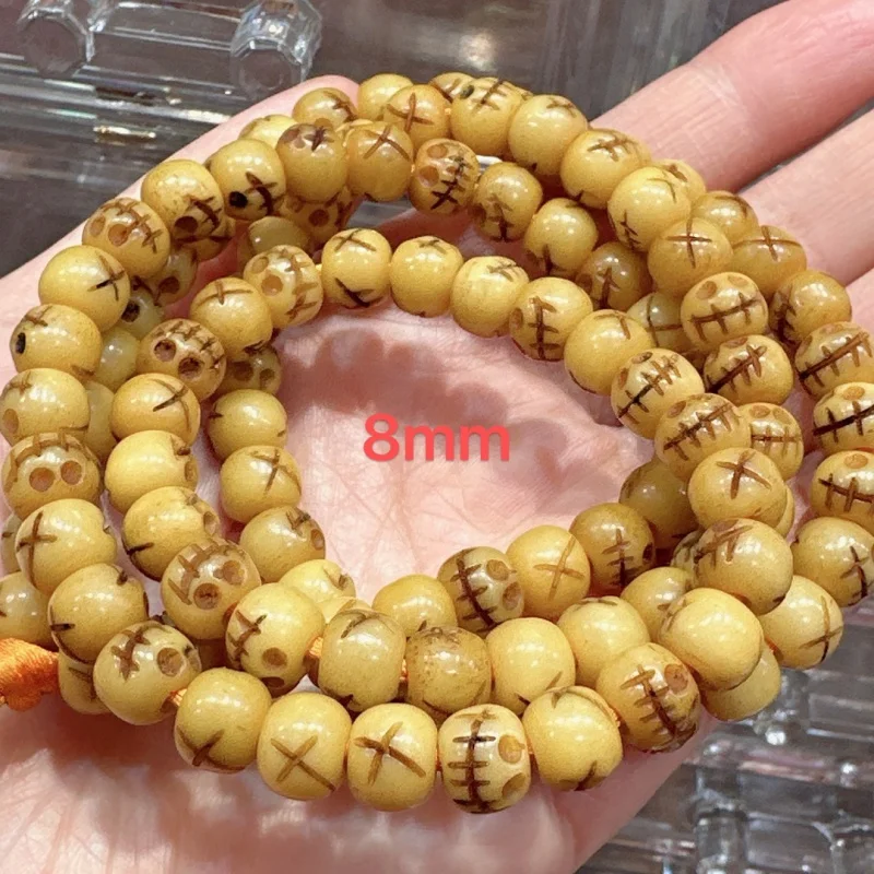 

108 Tibet Buddha Beads Yak Bone a Dai Tibetan Women's Bracelet Necklace Spirit Dice Hand