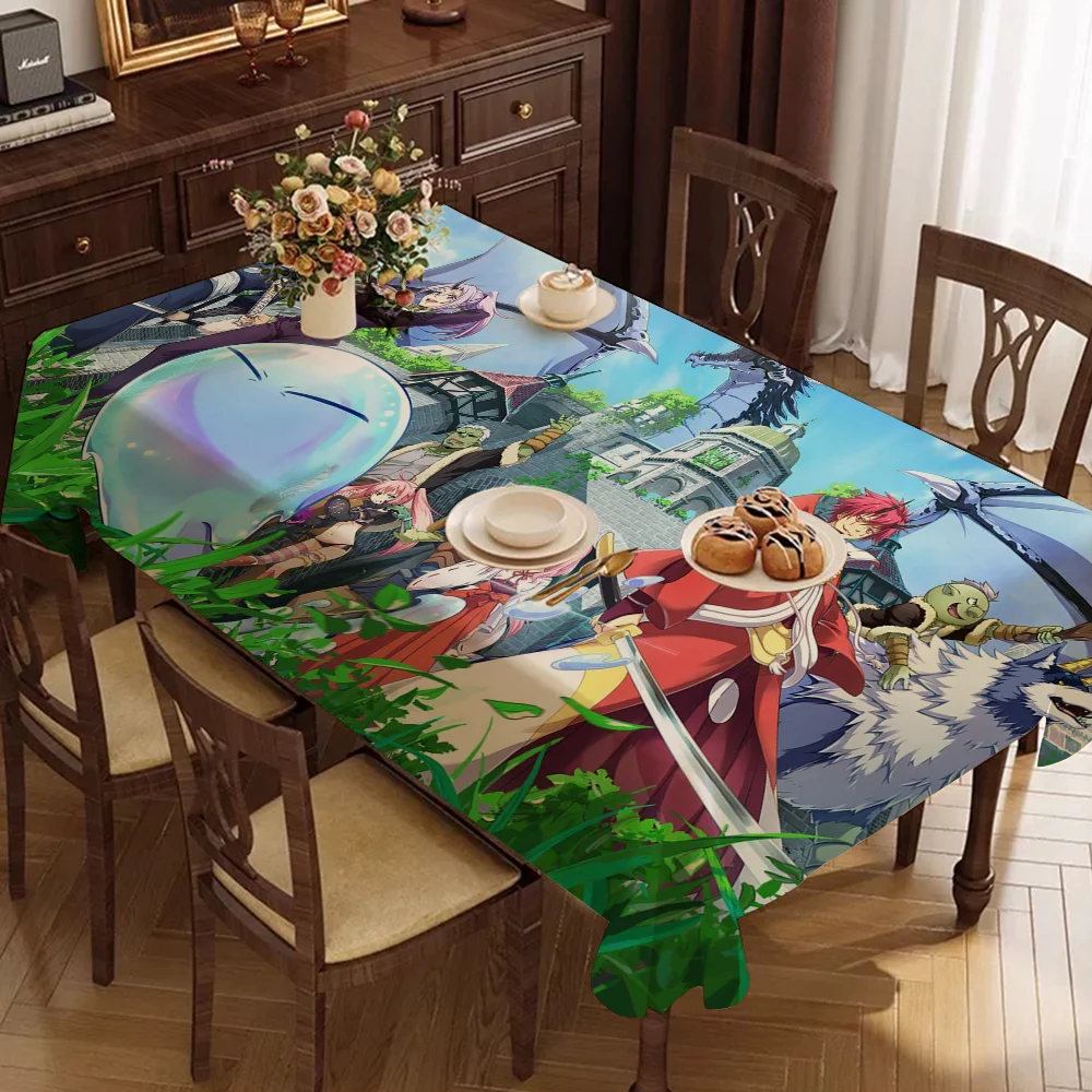 

I Got Reincarnated As A Slime Anime Waterproof And Oil-proof Tablecloth Bedside Table Dustproof Cloth Living Coffee Tablecloth
