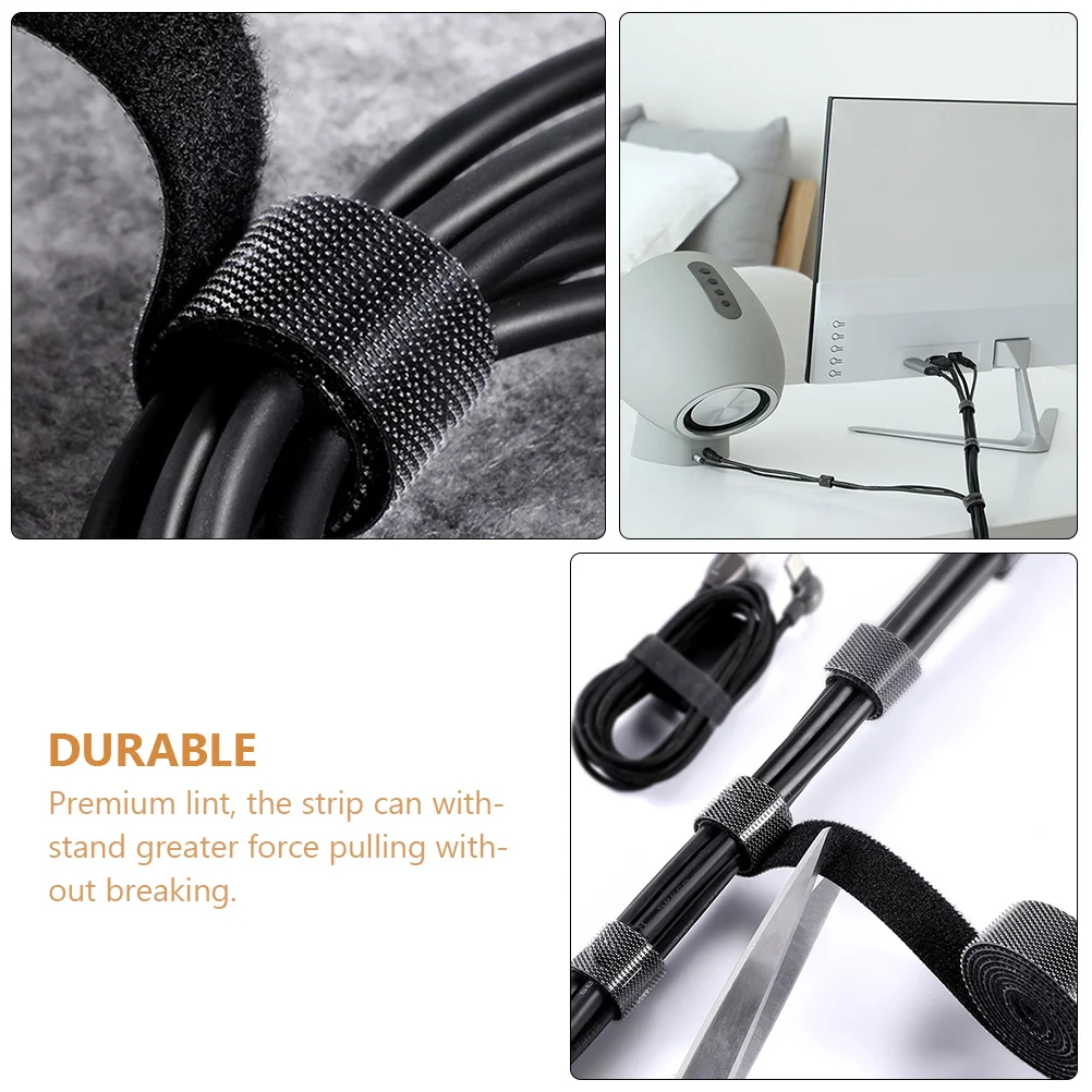 Hook Loop Cord Organizer Tape Multi-Purpose Cable Straps Storage Dsl Ties