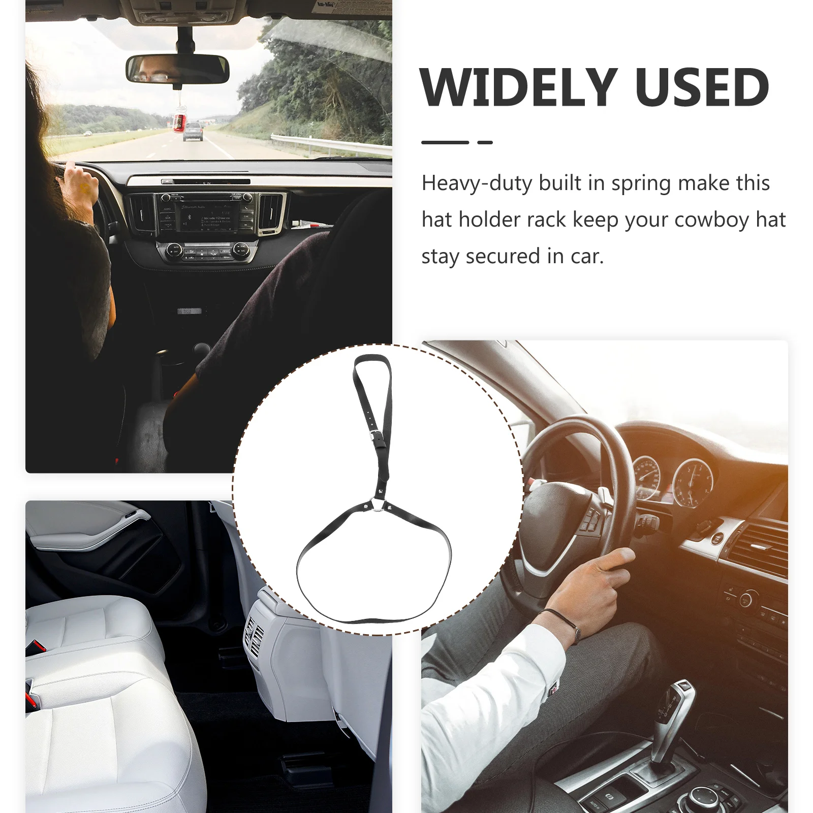 

Truck Hat Holder PU Cowboy Hat Rack for Car Heavy Duty Cap Storage Secure Fit for Vehicle Interior Hats Holder