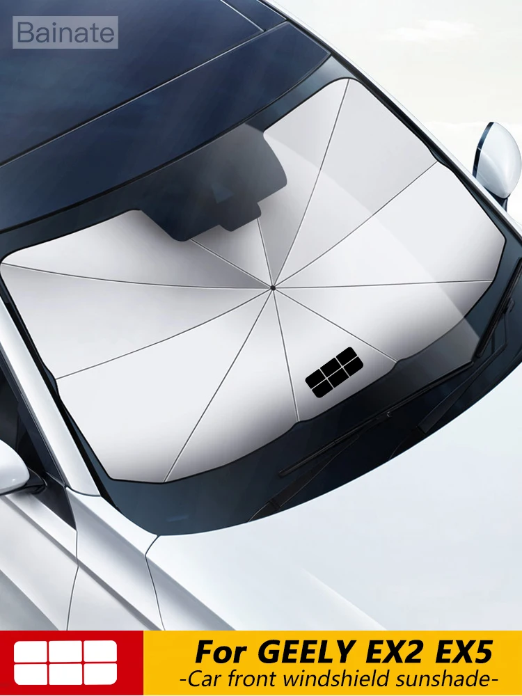 Car Windshield Sun Shade Blocks UV Ray Reflector Umbrella, For Geely EX2 Galaxy EX5 EMi E8 L7 Starship 7 Starray Car Accessories