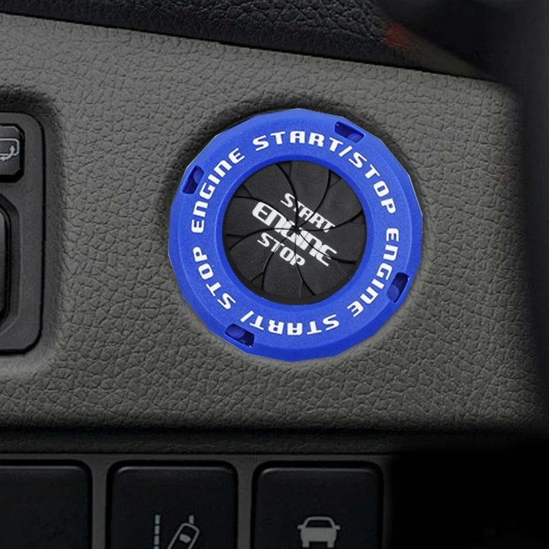 Universal Car Engine Start Stop Button Decoration Cover Trim Ringing ABS Material Scratch Resistant Upgrade Accessory