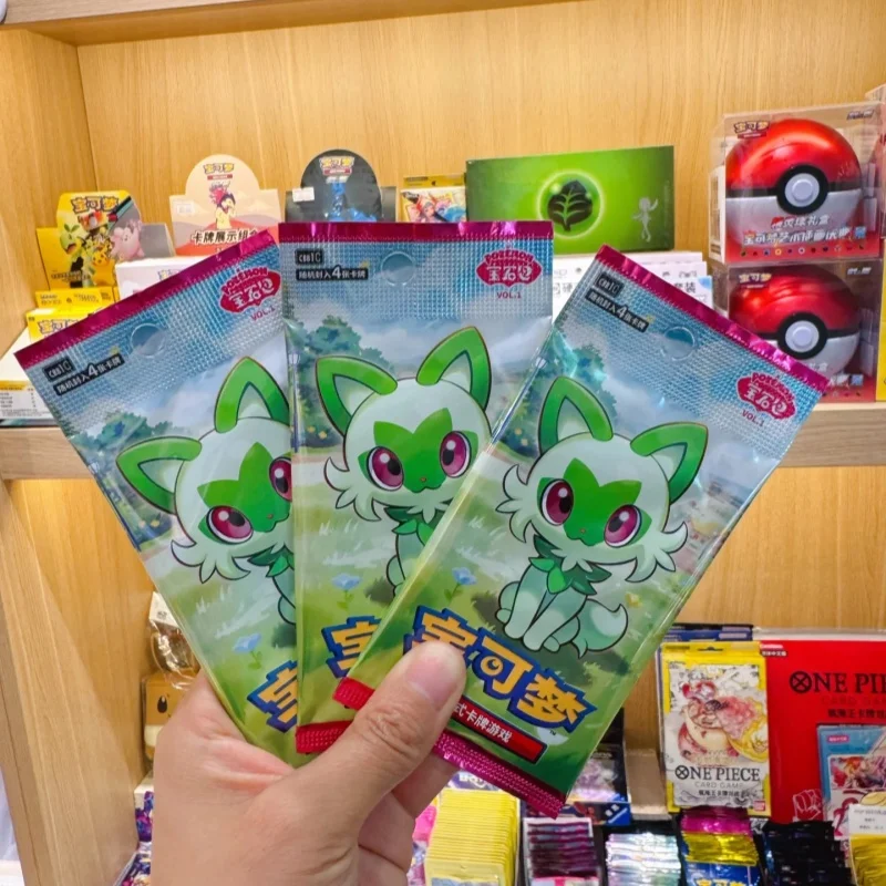 ในสต็อก Original Gem bag V1 V2 PTCG Simplified Chinese Ibrahimovic Ball Flash บรรจุภัณฑ์อิสระ คอลเลกชัน ของขวัญวันเกิด