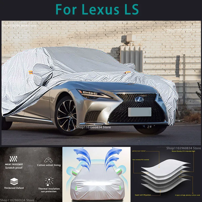 

For Lexus LS 210T Full Car Covers Outdoor Sun uv protection Dust Rain Snow Protective Auto Protective cover