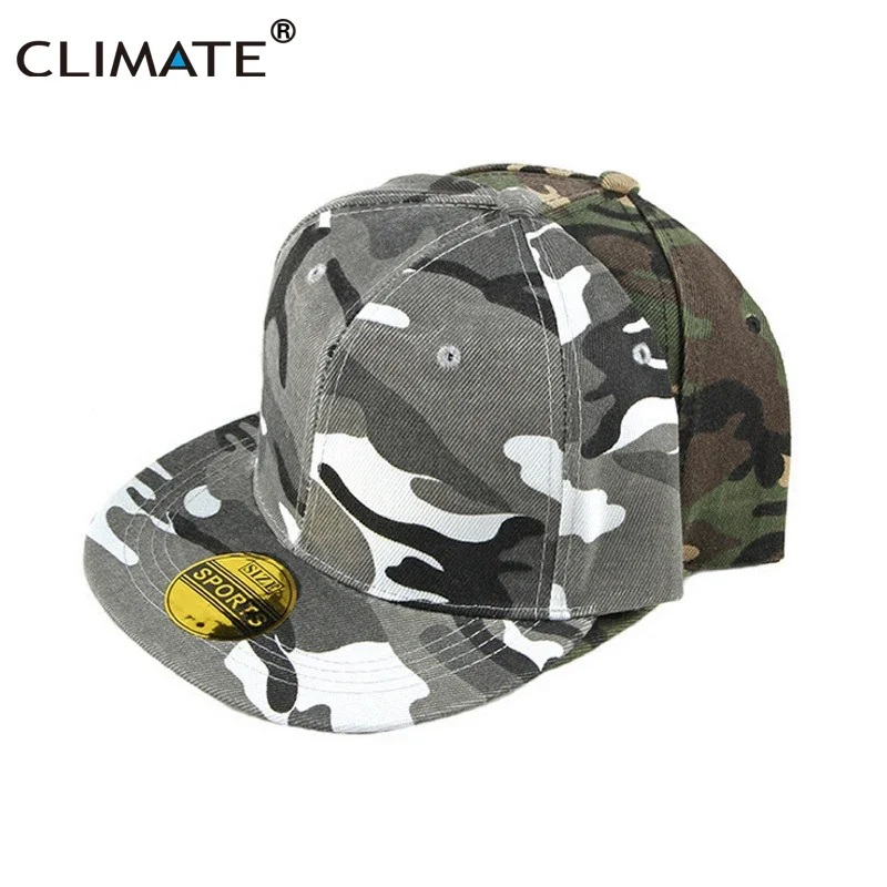 CLIMATE Camouflag Snapback Cap Youth Dancer Hip Hop Cap Cool Men Women Adjustable Cool Camouflag Baseball Snapback Caps Hat