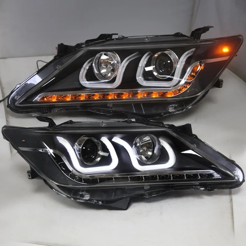 Aurion Camry LED Head Light Black Color 2012-2013 Year For Toyota