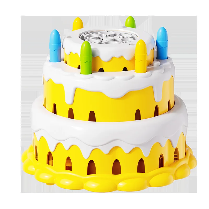 Dziecięca Kawaii Elektryczna Maszyna do Baniek Mydlanych Tort Urodzinowy Migająca Muzyka Automatyczna Maszyna Bąbelkowa Dzieci Dziewczynka Urocze Prezenty 6-12 lat