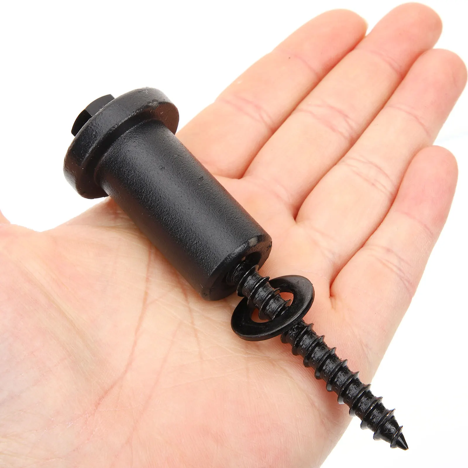 

4Sets Sliding Barn Door Hardware Kit Carbon Steel Wall Track Spacers for Heavy Duty Slide Door Mounting Fixing Brackets