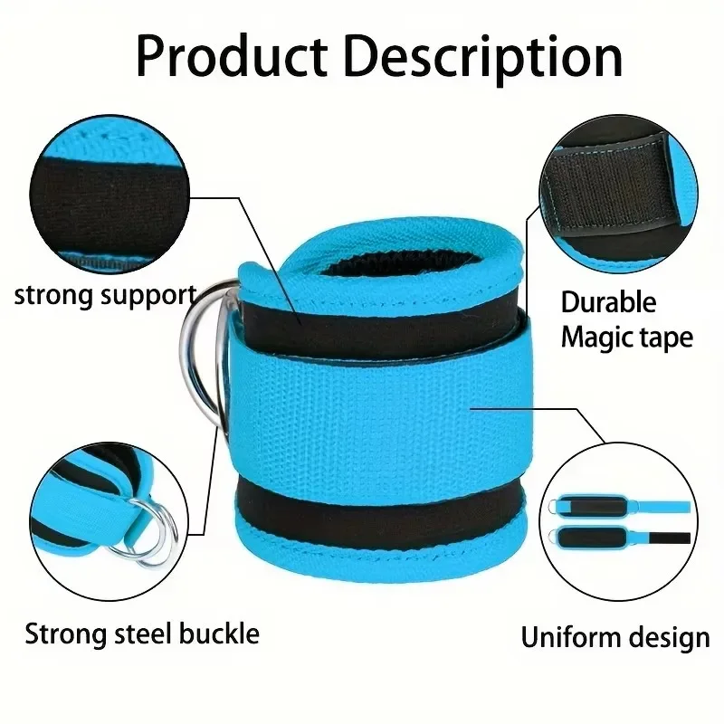 For Gantry Rear Kick Training Hip Exercise Lower Body Exercise Adjustable Leg Straps 1Pcs Pink Fitness Ankle Straps