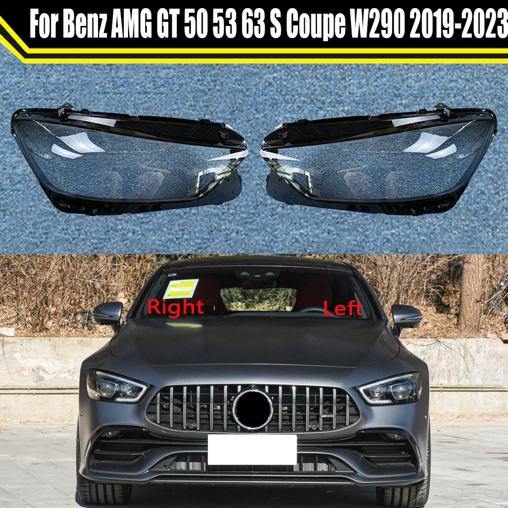 

Car Headlight Cover For Mercedes-Benz AMG GT 50 53 63 S Coupe W290 2019 2020 2021 2022 2023 Transparent Lampshade Headlamp Shell