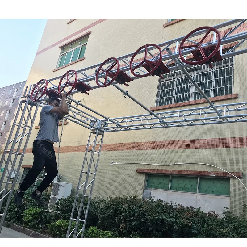 

Indoor Outdoor American Ninja Warrior Obstacle Spinning Wheels Ninja Warrior Playground for Sale