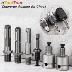 1/2 20UNF 3/8-24UNF Connecting Rod hexagonal Round handle drill chuck Adapter Screw Hex Shank Electric Wrench Conversion Head