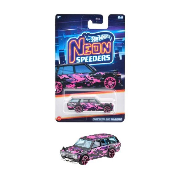 Genuine Hot Wheels Car NEON SPEEDERS 1:64 Boys Toys Diecast Honda S2000 Acura Integra Nissan Toyota Celica Datsun Wagon Gift