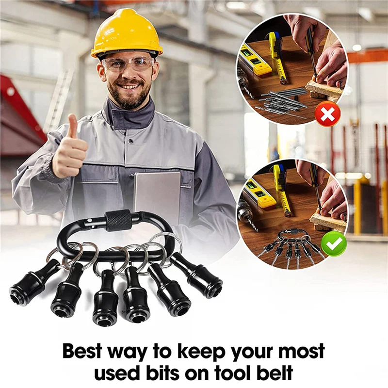 

Flash Trend, 2 комплекта, держатель бит, 1/4 дюйма, шестигранная отвертка, держатель, удлинитель, брелок, адаптер, сверло, сменные сверла Ho