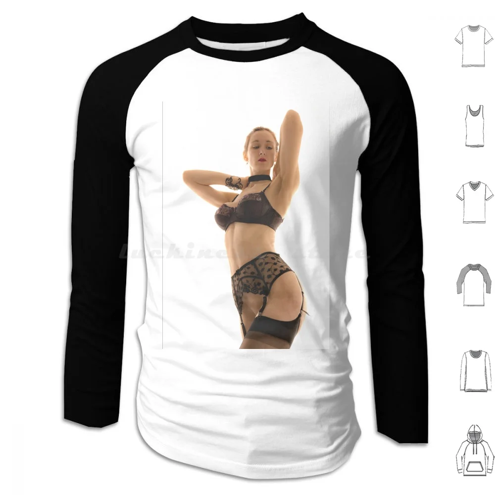 

A Simple But Unnerving Question Hoodie Cotton Long Sleeve Lingerie Bra Suspenders Stockings No Panties No Knickers Skin Beauty