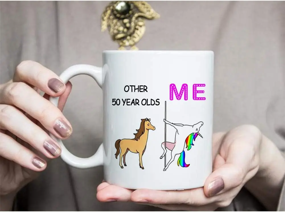 Funny 50th birthday gift for women, 50th birthday gift for 1972, 50th birthday mug for her, friends, mom,320ML