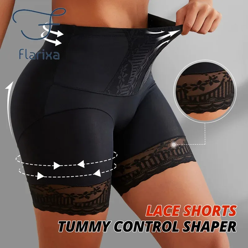 1Pcs Lace Safety Shorts for Women High Waist Shaper Panties Belly Compression Boxers Thighs Shapewear Anti Chafing