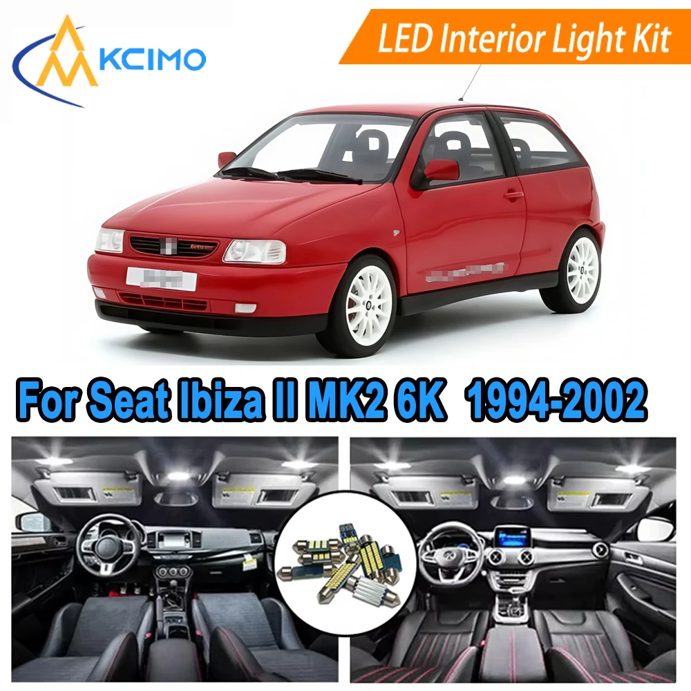 

Super Bright LED Interior Lights For Seat Ibiza II MK2 6K 6K1 (1994-2002) Trunk Light Footwell/Trunk/Dome/Map Lights Replacement