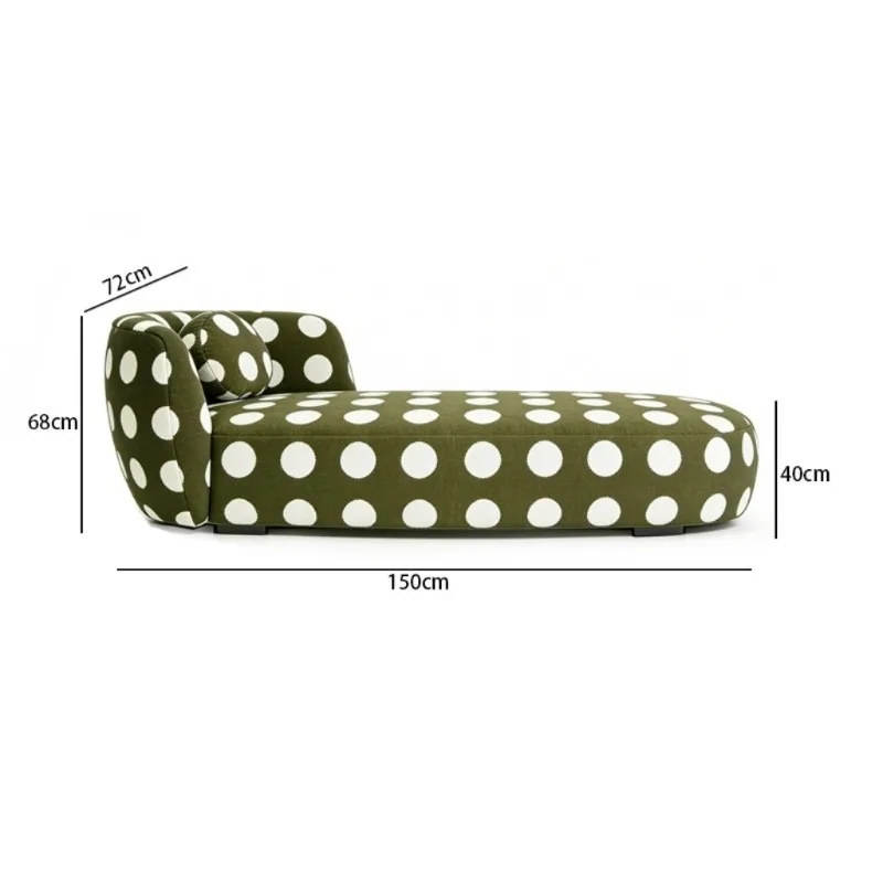 Modern minimalist polka dot fabric sofa, designer living room lounge lounge chair