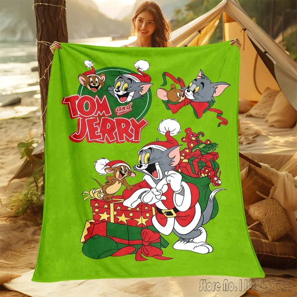 Tom and J-Jerry thin cartoon 3D Printed Cute Kids Blanket Throw for Bed Sofa Decor Fleece Nap Blankets Boys Girls Children Gift