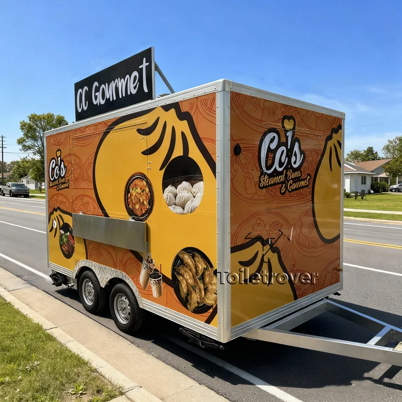 Street Trailer Food Truck Custom Food Trailer Commercial Food Trailer Hot Dog Burger Insulated Warm Winter Food Truck for Sale