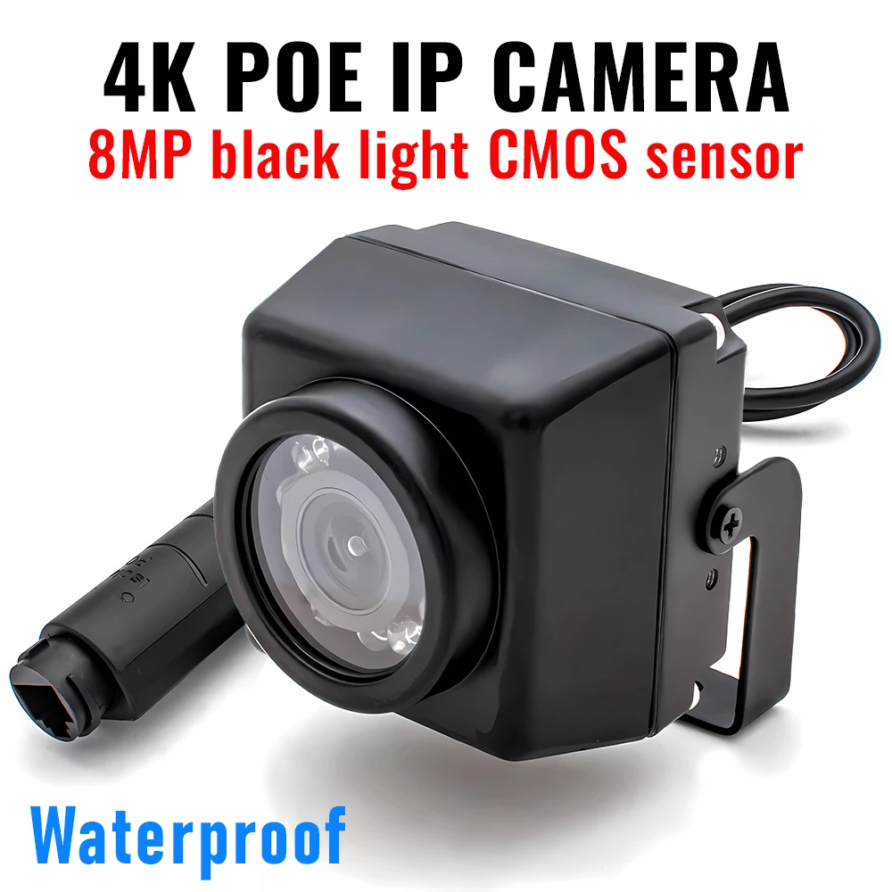 4K POE IP Camera NT98566 8MP Security CCTV Camera Metal IP67 Waterproof Black light CMOS IR Night Vision,ONVIF RTSP Surveillance