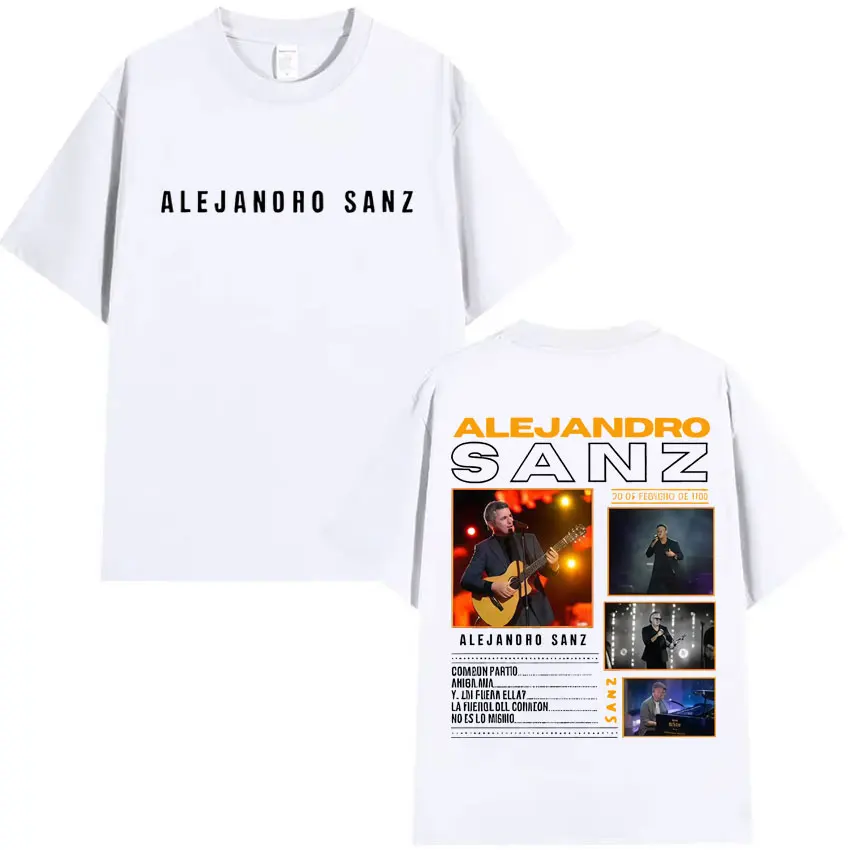 المغني أليخاندرو سانز الجرافيك موضة Tshrit الصيف Harajuku تي شيرت القوطية الرجال القطن تي شيرت عادية المتضخم تيز المشجعين هدية