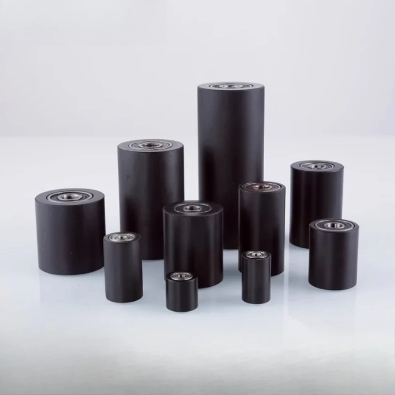 Diameter 40mm,Hole 10mm , Black Polyurethane Bearing ,POM Hard Surface Wheel, Driven Pulley,Mute Guide Wheel Double Bearing