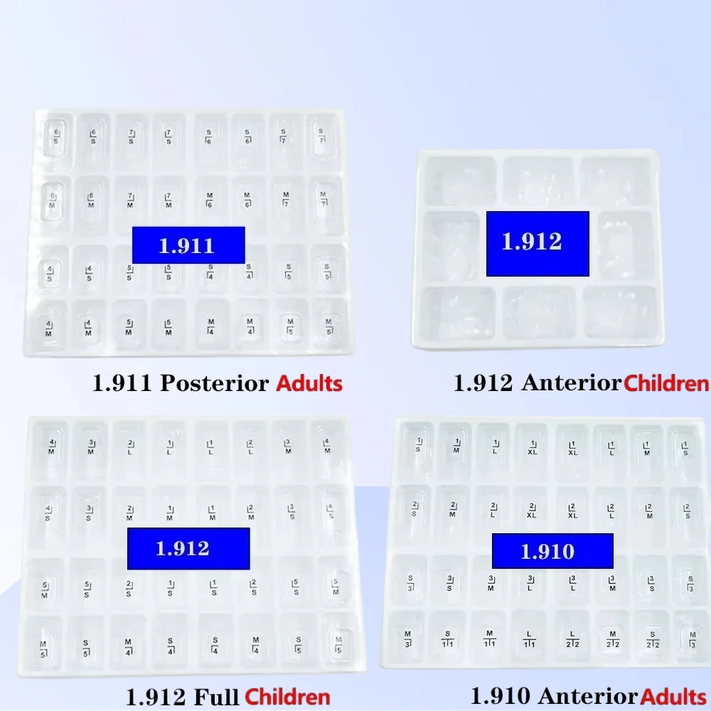 

64 шт./кор. прозрачные короны для взрослых Kidsteeth, стоматологические передние задние лиственные временные молярные зубные короны для детей 1,910/1,912