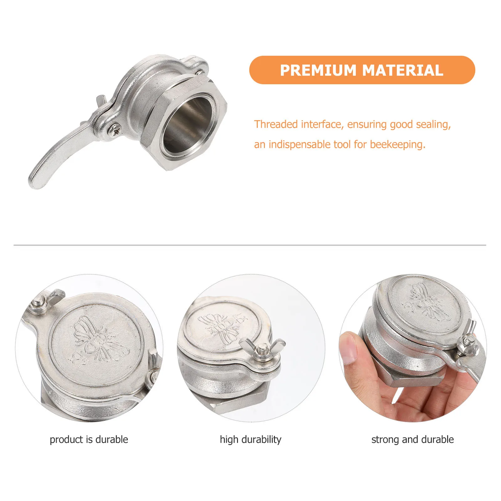 

Stainless Steel Exit Durable Gate Valve Control Beekeeping Bottling Tool Long Shank Honey Extractor Accessory Practical Bee