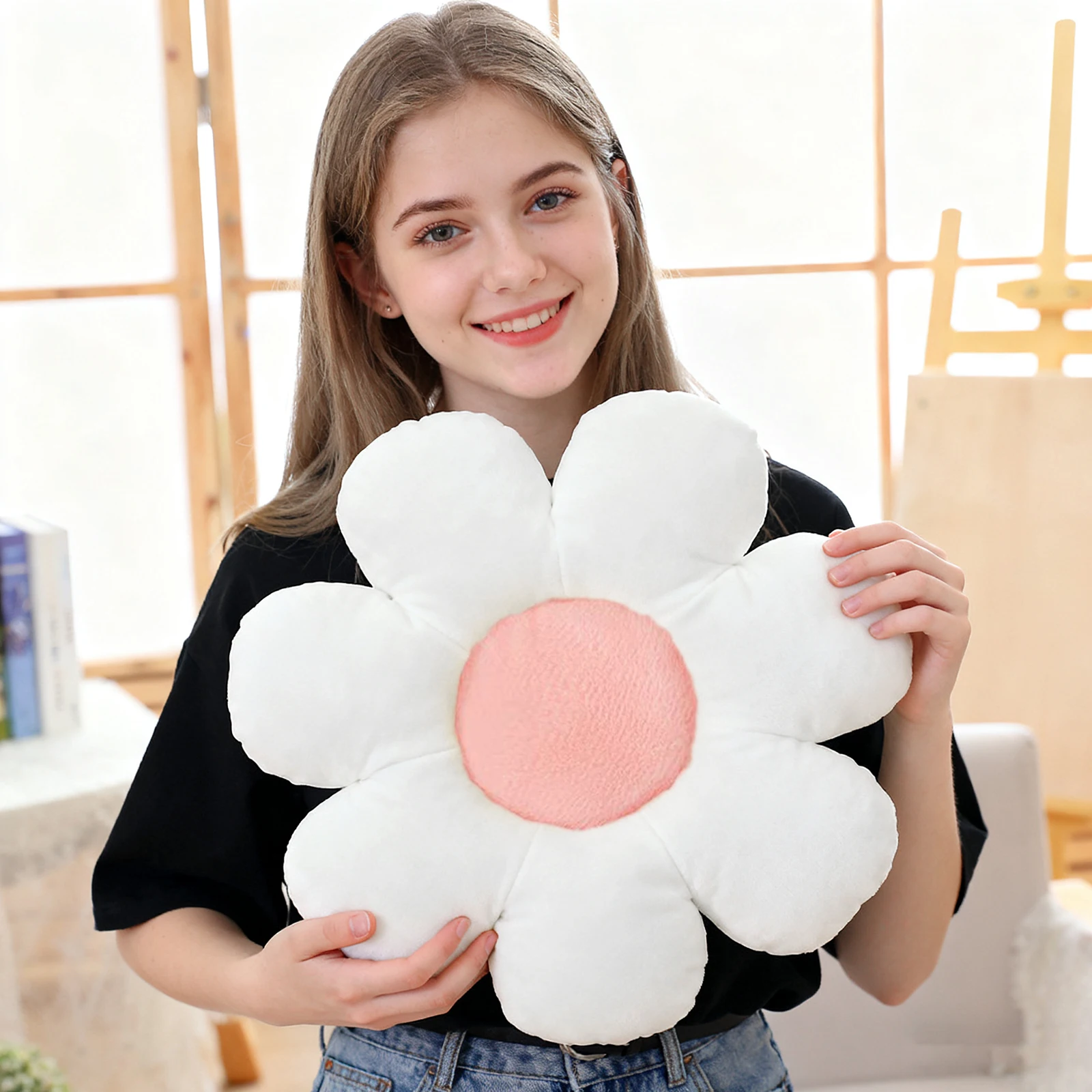 

Плюшевые декоративные подушки в форме цветка 30/40 см, шесть лепестков ромашки, подушка для сиденья, цветочный матрас для кровати, домашний диван, стул, декор дивана