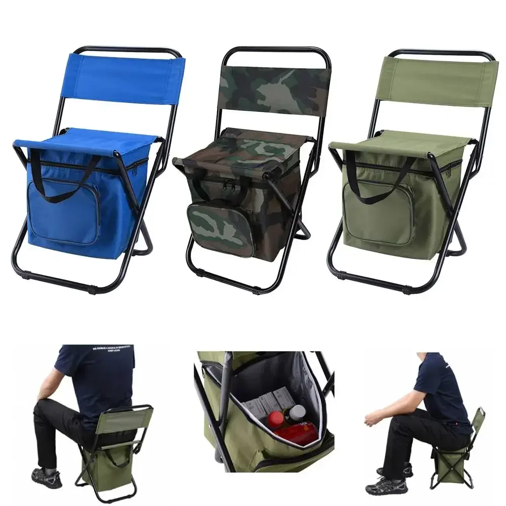 

Portable Outdoor Folding Chair, Camping Fishing Stool Backpack, Picnic Tool, Insulation Bag, Hiking Seat Table Bag