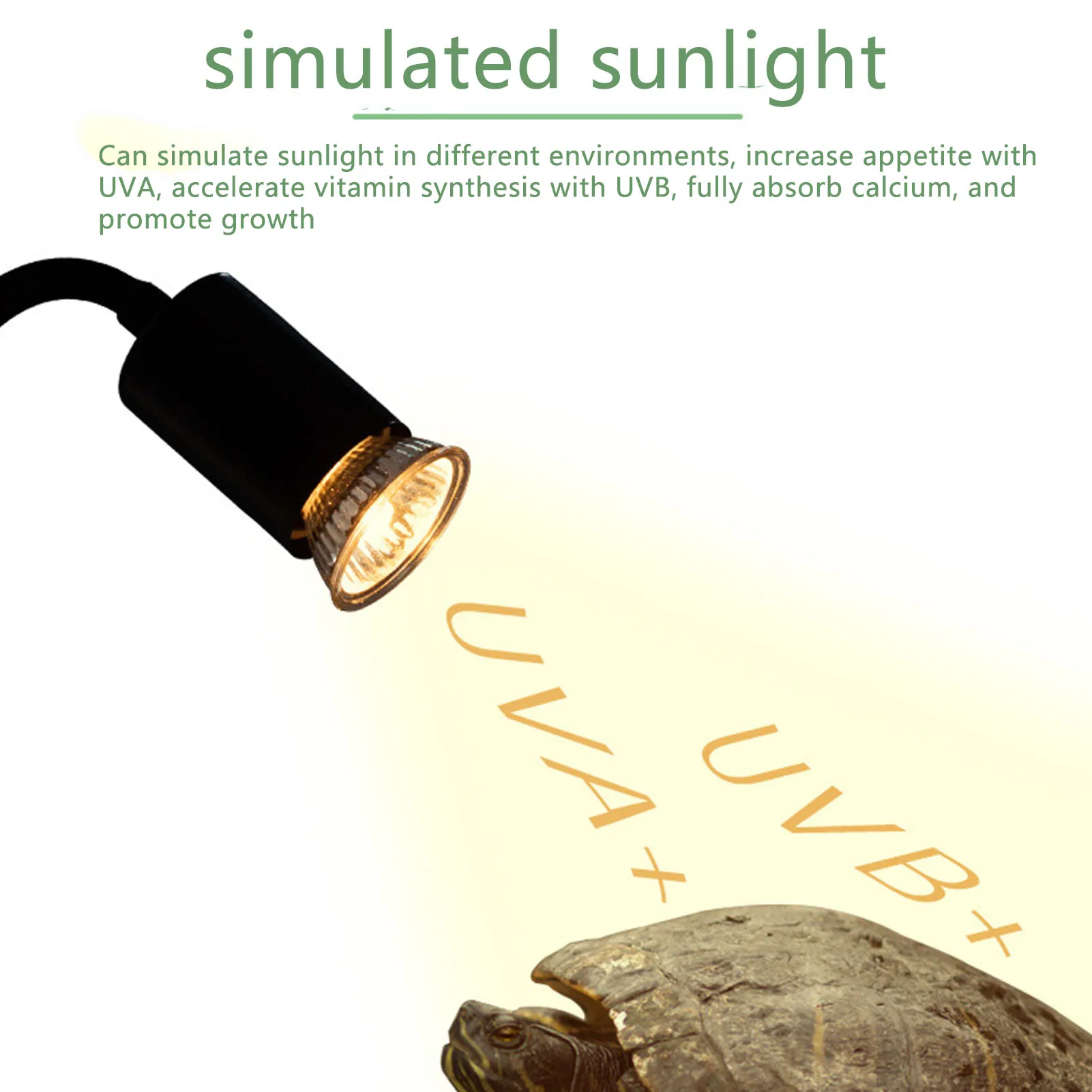 1pc Basking Spot Lamp Adjustable Professional Reptile Heat Lamp for Turtle Bearded Dragon Lizard Snake UVB UVA Light