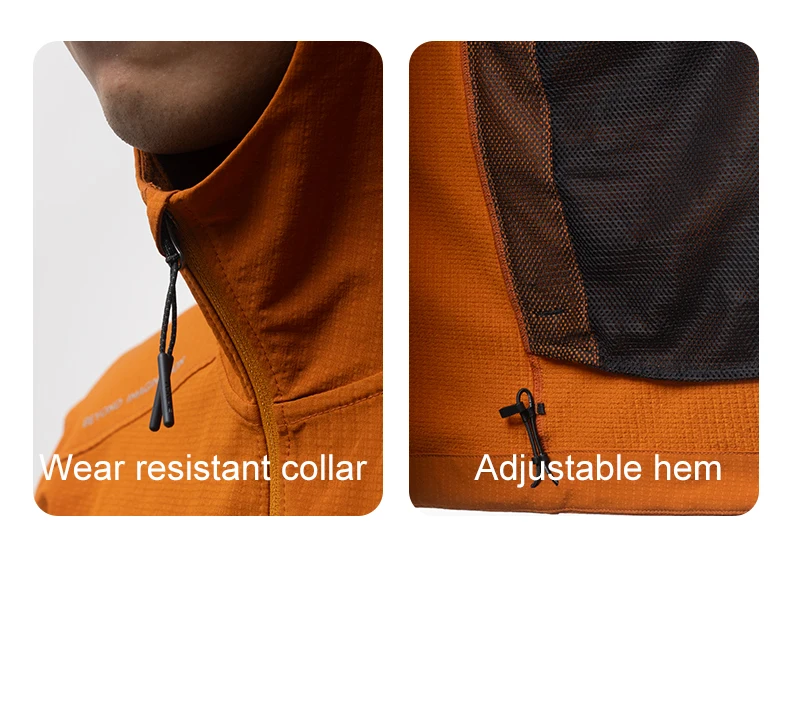 AONIJIE FM5207 Men Windproof Jacket Autumn and Winter Windproof Warm Outdoor Water-repellent Hiking Top Hooded Running Jacket