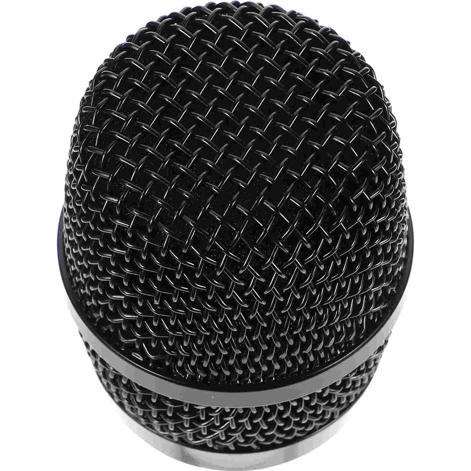 Mic Ball Head for Replacing Microphone Grille Wireless Supplies Metal Cordless Black